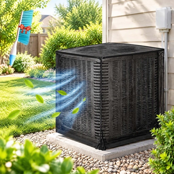 Heavy-Duty Mesh AC Cover, Full Mesh Outdoor Air Conditioner Cover, Mesh ...