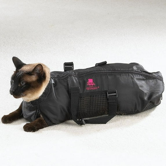 Heavy Duty Mesh Cat Grooming Bathing Restraint Bag (Small)