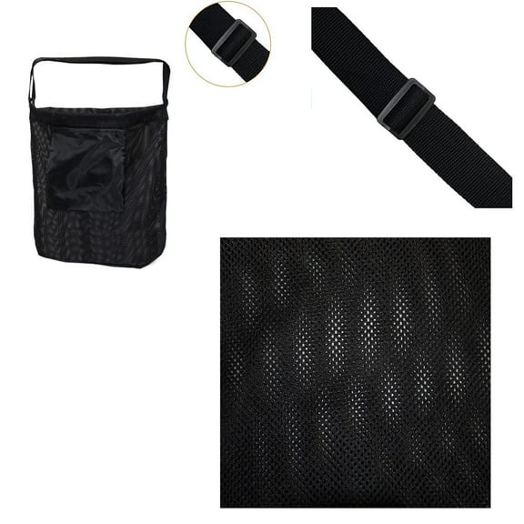 Heavy-Duty Mesh Foraging Bag | Adjustable Shoulder Strap | Oxford Cloth Harvesting Sack with Storage Pocket | Multi-Purpose Outdoor Gathering Mesh Pouch | Breathable Collection Bag for Fruit Picking