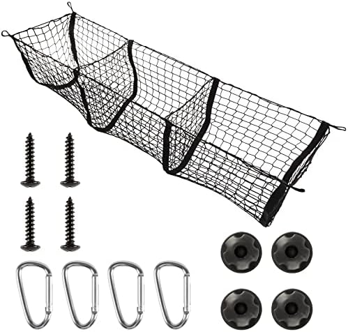 Mesh Netstorage Heavy Duty Mesh Net, 3 Pocket Trunk Bed Storage Organizer Compatible ...