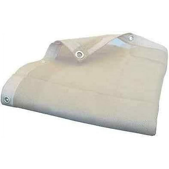 Heavy Duty Mesh Tarp Net Sail Sun Shade Awning and Fence Screen (White) (7' x 10')