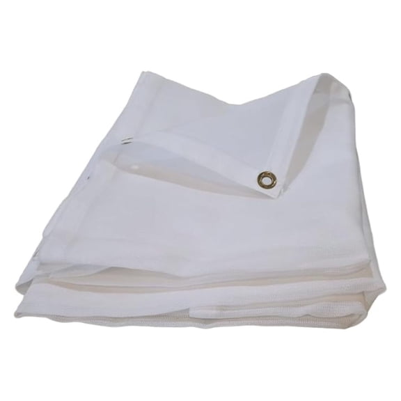Heavy Duty Mesh Tarp Net Sail Sun Shade Awning and Fence Screen (White Mesh) (6' x 8')