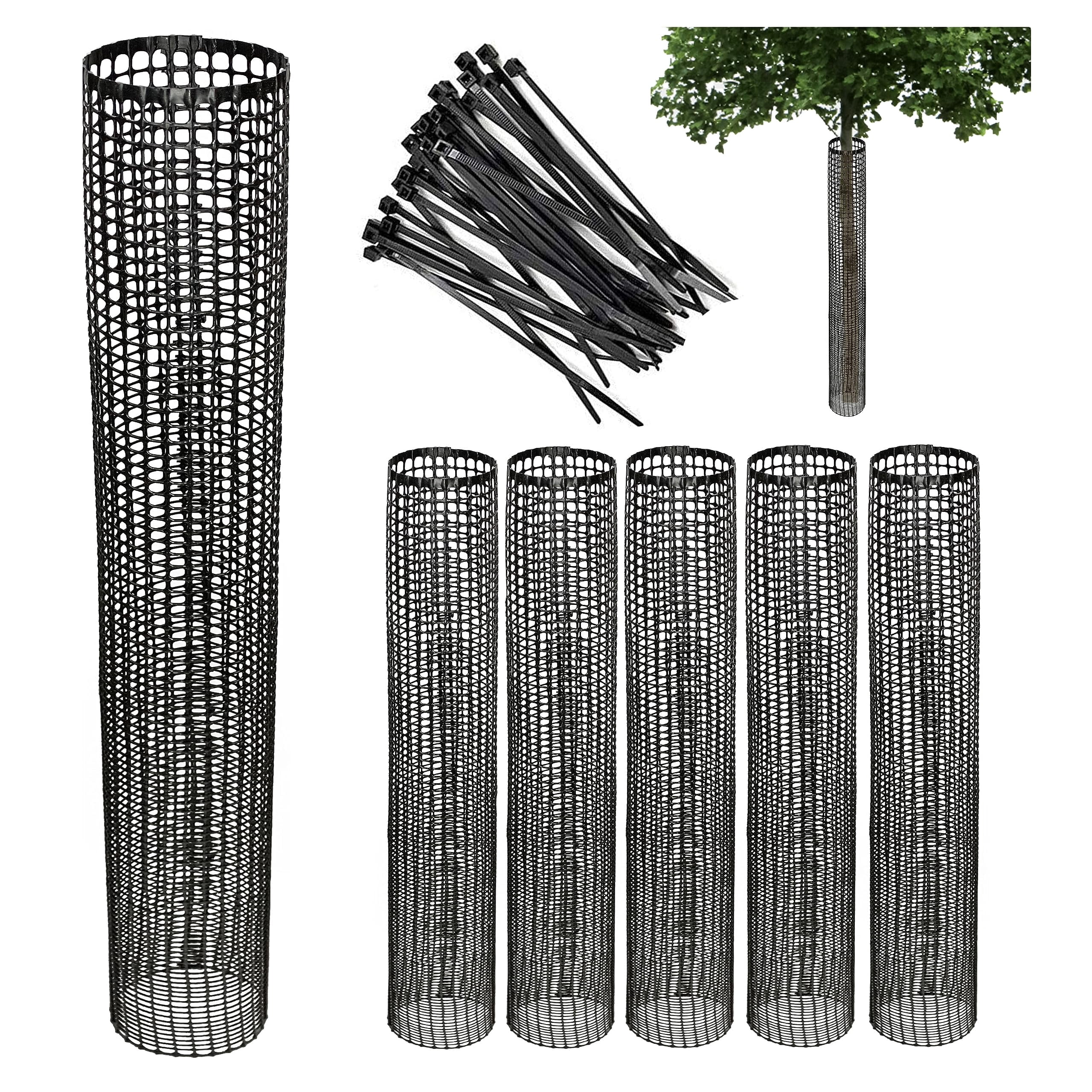 Heavy Duty Mesh Tree Guard 36 Inches Height 5 Pack UV Resistant Plastic ...