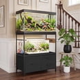 thumbnail image 1 of Heavy Duty Metal Aquarium Stand with Cabinet for 20-29 Gallon Tanks – Double Layer Shelf – Supports Up to 330 lbs – 31.5" x 15.7" x 32.5", 1 of 8