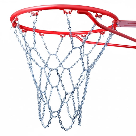 Heavy Duty Metal Basketball Net 12-loop All Weather Replacement for Indoor Outdoor Rims