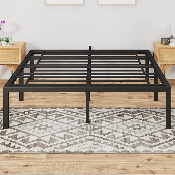 Heavy Duty Metal Bed Frame 14" Platform Bed with No Box Spring Needed Mattress Foundation Easy Assembly (Queen)