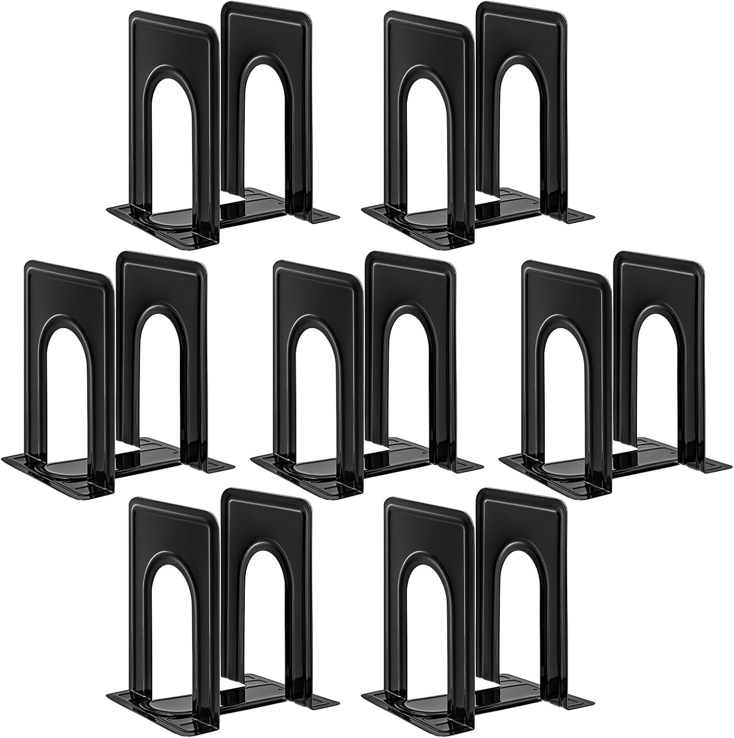 Heavy Duty Metal Book Ends, Non-Skid Shelf Supports, 6 x 5 x 6 Inches ...