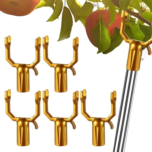 Heavy Duty Metal Branch Support for Fruit Trees, Adjustable Y-Shape Tree Support Pole for Orchard Farm Garden and Backyard Heavy Fruit Load (5 Pieces, Gold)
