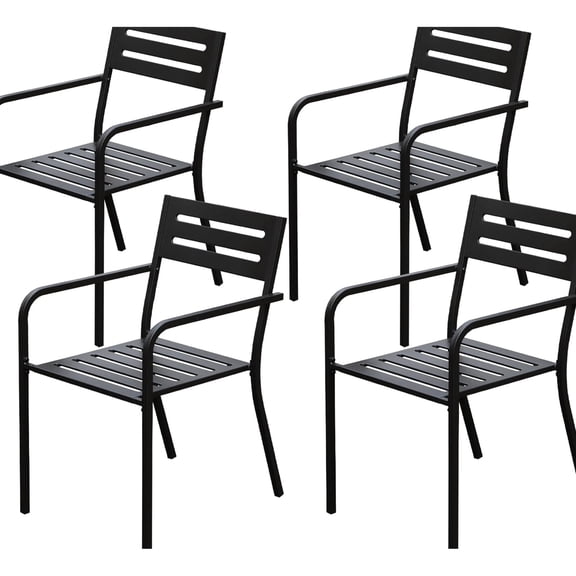 Heavy Duty Metal Chairs for Outdoor | Stackable, Quick to Install