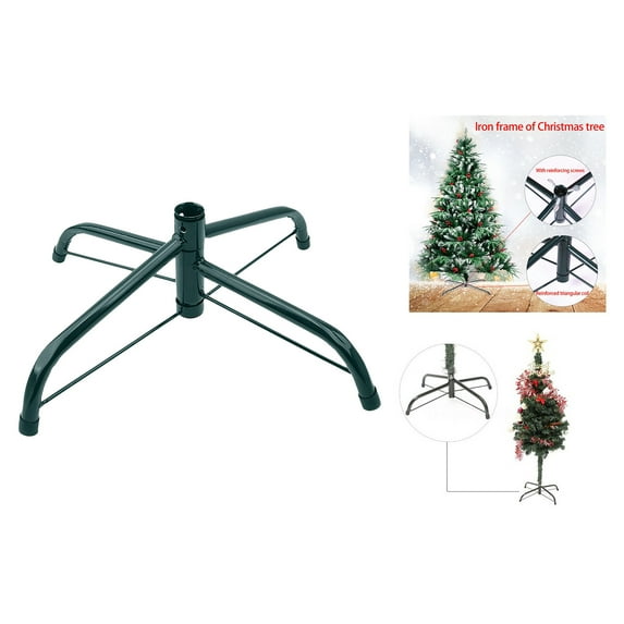 Heavy-Duty Metal Christmas Tree Stand with Enlarged Base - Folding Xmas Tree Replacement Holder for Enhanced Stability and Easy Storage - GN2