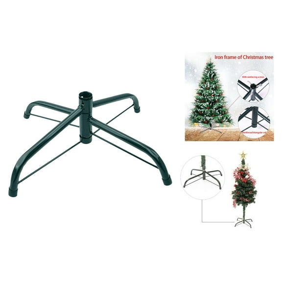 Heavy Duty Metal Christmas Tree Stand with Enlarged Base and Folding Design for Secure Holiday Display