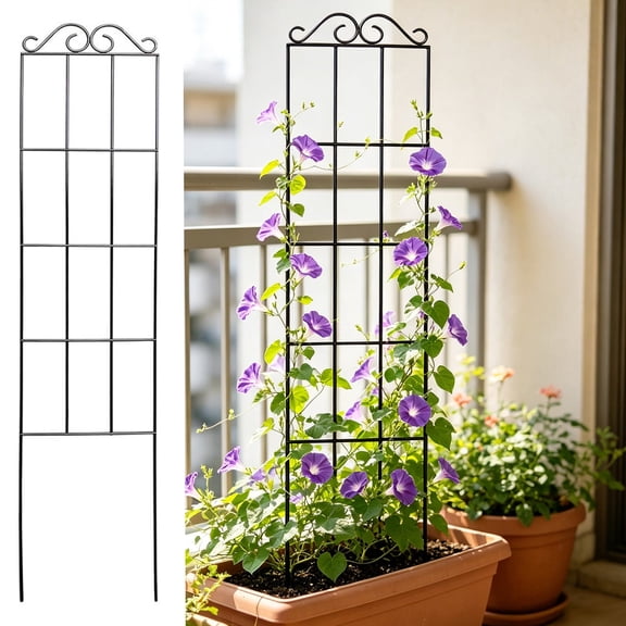 Heavy Duty Metal Climbing Trellis for Garden Plants, Rustproof Flower Support Stake for Clematis Ivy Vines and Vegetables Indoor Outdoor Use