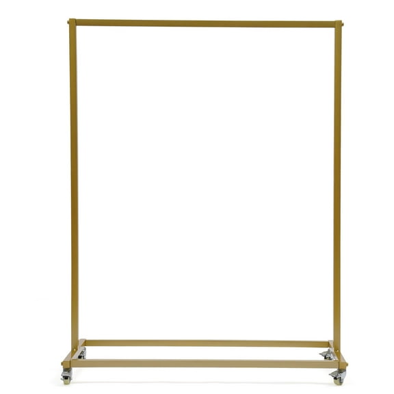 Heavy Duty Metal Clothes Rack, Garment Rack, Standing Rolling Clothing Rack with Sturdy Wheels & Shelves, Portable Closet Wardrobe Rack, Single Rod Rack for Coats, Shirts, Dress