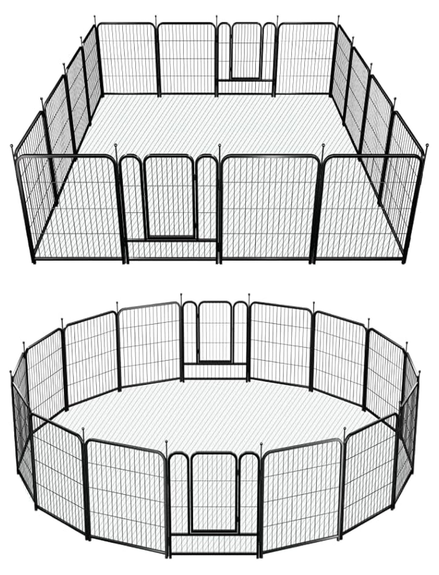 Curated visual reference: Visual Reference: Heavy Duty Metal Dog Fence Playpen 32 Tall 16 Panel