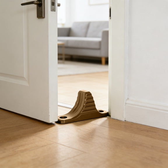 Heavy Duty Metal Door Stopper - Industrial Grade Door Barricade Tool, High-Density Metal Door Wedge for Interior & Exterior Doors, Anti-Slam Door Holder with Floor Protection