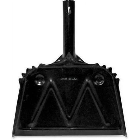 Impact Products Metal Dust Pan - 12" Wide - Steel - Black (4212_40)