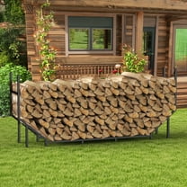 Heavy-Duty Metal Firewood Rack - Adjustable Indoor/Outdoor Log Holder for Fireplace, BBQ & Wood Heater - Space-Saving Black Storage