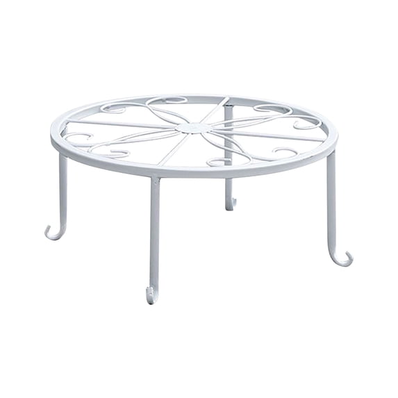Heavy-Duty Metal Flower Pot Stand, High-Strength Iron with 300lb Load Capacity, Non-Slip Feet for Indoor and Outdoor Use, Rust-Resistant and Durable Garden Container Holder