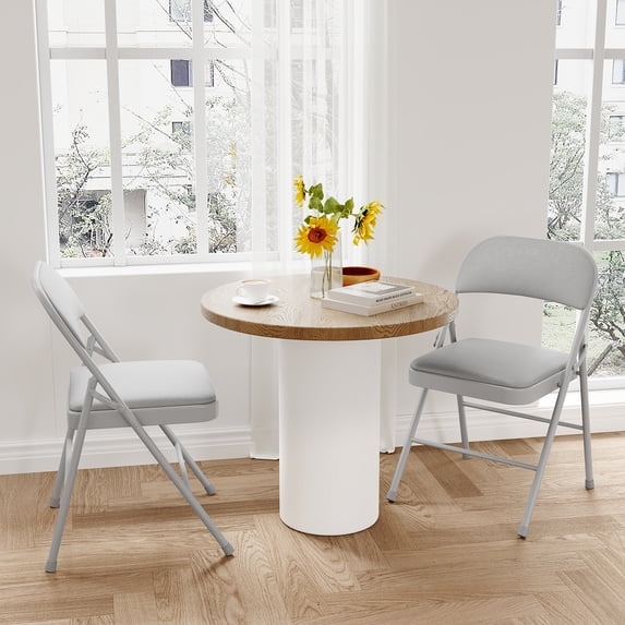 Heavy Duty Metal Folding Chairs with Padded Seat & Back – Lightweight ...
