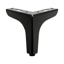 Heavy Duty Metal Furniture Legs, 5.9 Inch Furniture Feet for Cabinet, Bed, Table, Sofa, TV Stand, 120lb Capacity per Leg, Replacement Legs, Black, 1 Pcs