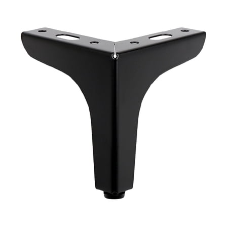 Heavy Duty Metal Furniture Legs, 5.9 Inch Furniture Feet for Cabinet, Bed, Table, Sofa, TV Stand, 120lb Capacity per Leg, Replacement Legs, Black, 1 Pcs