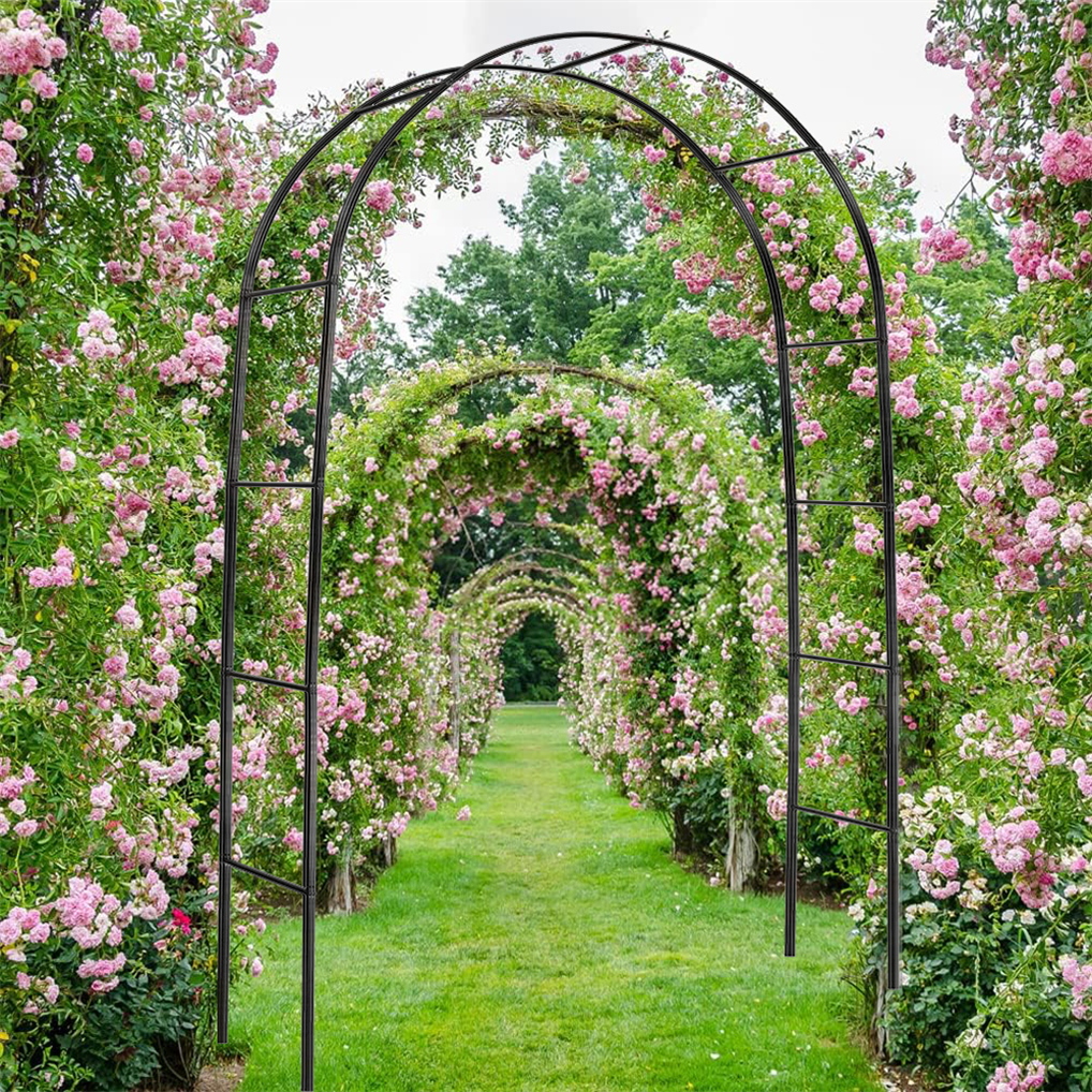 Heavy Duty Metal Garden Arch Rose Archway Pergola Arbour Climbing Plants Trellis