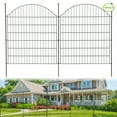 thumbnail image 1 of Heavy-Duty Metal Garden Fence Panels - Rustproof Carbon Steel Decorative Barrier with Gate - No-Dig Easy Install, Secure Animal Control, Yard & Patio, 1 of 7