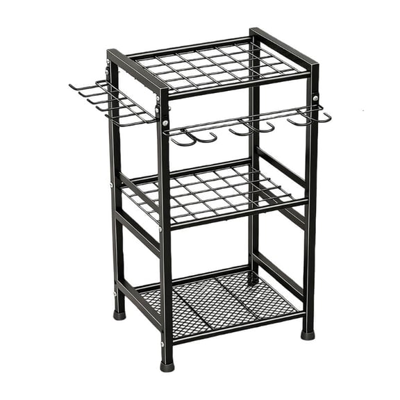 Heavy Duty Metal Garden Tool Storage Rack Large Capacity Organizer for Tools