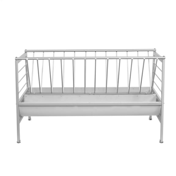 Heavy Duty Metal Hay Feeder for Goats & Sheep - Large Capacity Rust-Proof Feed Trough with Deep Pan for Farm/Ranch Use (Indoor/Outdoor)