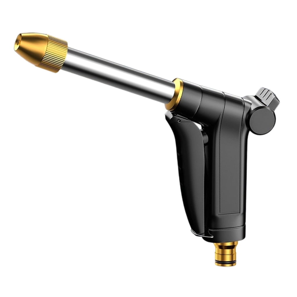 Heavy Duty Metal High Pressure Water Hose Nozzle Washer Garden Hose Thread 360 Degree Rotating Adjustable Nozzle