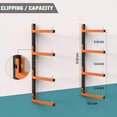 thumbnail image 1 of Heavy Duty Metal Lumber Storage Rack, 4 Level Wall Mount with Snap-Fit Connection, 1 of 7