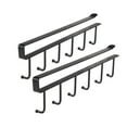 thumbnail image 1 of Heavy Duty Metal Mug Hooks, Under Cabinet Coffee Mug Holder with 6 Hooks, Mug Organizion Rack for Displaying Mugs/Cups/Kitchen Utensils, 2 Pack, 10.43x2.95", 1 of 9
