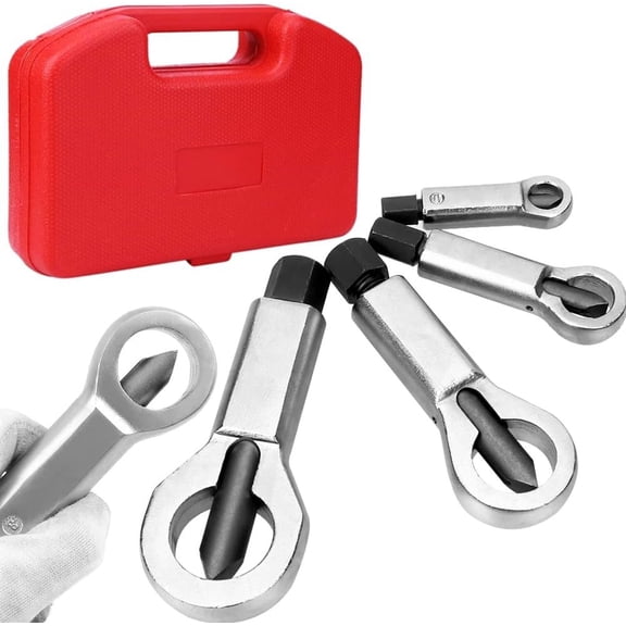 Heavy Duty Metal Nut Splitter Set Bolt Buster Cracker Breaker Tool Broken Damaged Corroded Screw Nut Removal Splitting Extractor Kits