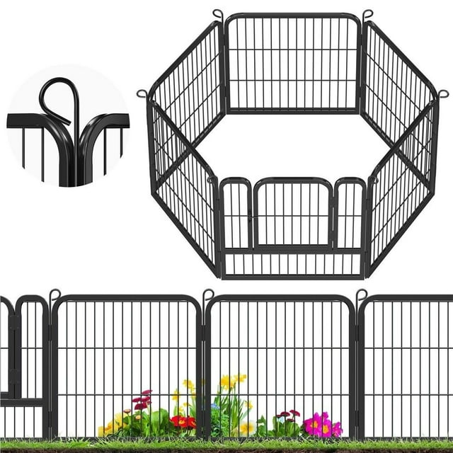 Heavy Duty Metal Pet Dog Playpen Kennel Fence, Basics Foldable Metal