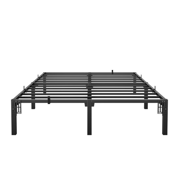 Heavy-Duty Metal Platform Bed Frame - Noise-Free Easy Assembly, No Box Spring Needed, Fits King/Queen/Full/Twin Sizes (Black)