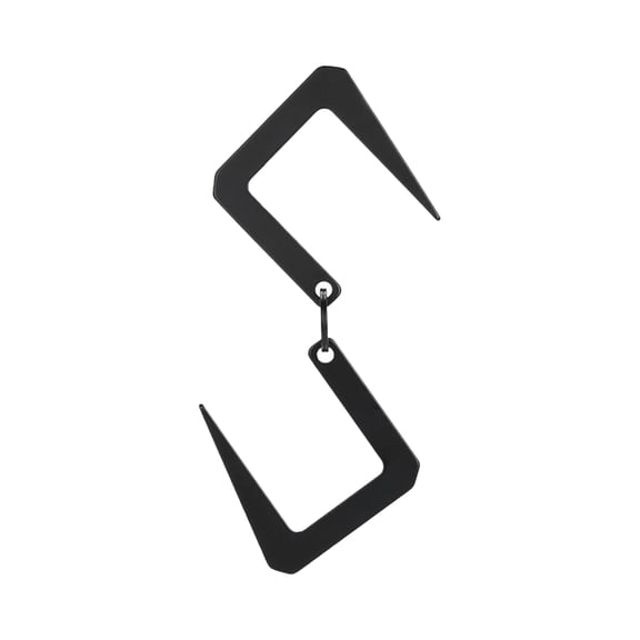 Heavy Duty Metal S Hook Utility Solid Hanging Hooks Outdoor Storage Camping Black