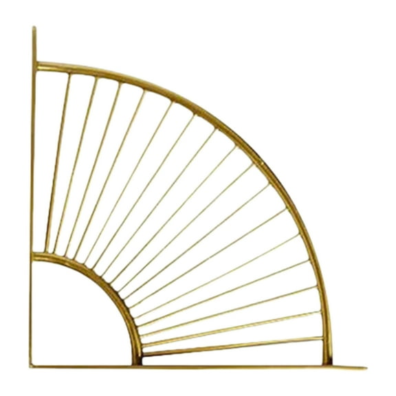 Heavy-Duty Metal Shelf Brackets, 10" x 8" Wall Mounted Supports for Floating Shelves, Ideal for Bathroom, Kitchen, and Living Room ( Gold )