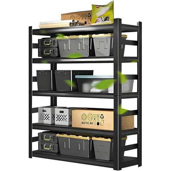 Heavy Duty Metal Shelving, Shed Organization, Basement Storage Shelves, Storage Rack for Garage Organization (47.2' W 23.6' D 72' H)