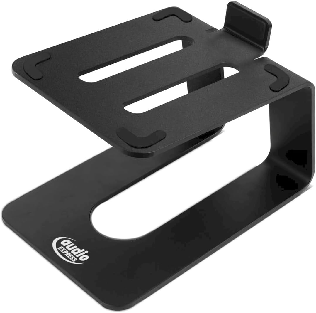 Studio Monitor Risers Heavy-Duty Metal Speaker Stands, Tilted Desktop Risers for Gaming, PC ...