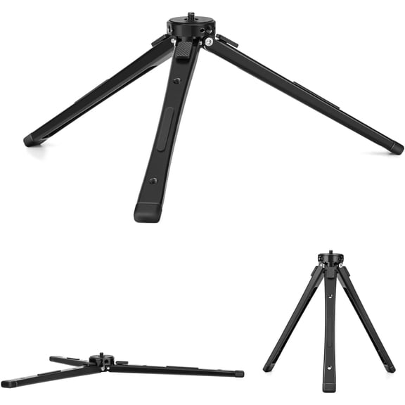 Heavy Duty Metal Tripod Stand - Adjustable Universal Small Table for Camera, Gimbal, Action Cam, Camcorder, Microphone, LED Light, etc(40kg/88lb Load)