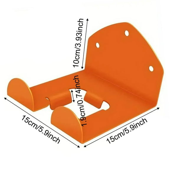 Heavy Duty Metal Wall Mount Storage Hook Power Tool Organizer,Garage Storage System For Lawn Mower Garden Equipment(Orange)