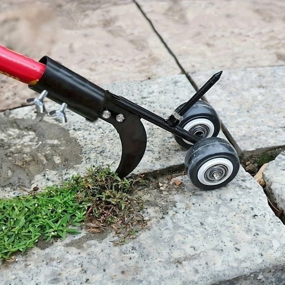 Heavy Duty Metal Weeding Roller, Rotating Wheels Garden Metal Weeder Tool, Weeder Tool for Grass, Lawn and Stairs