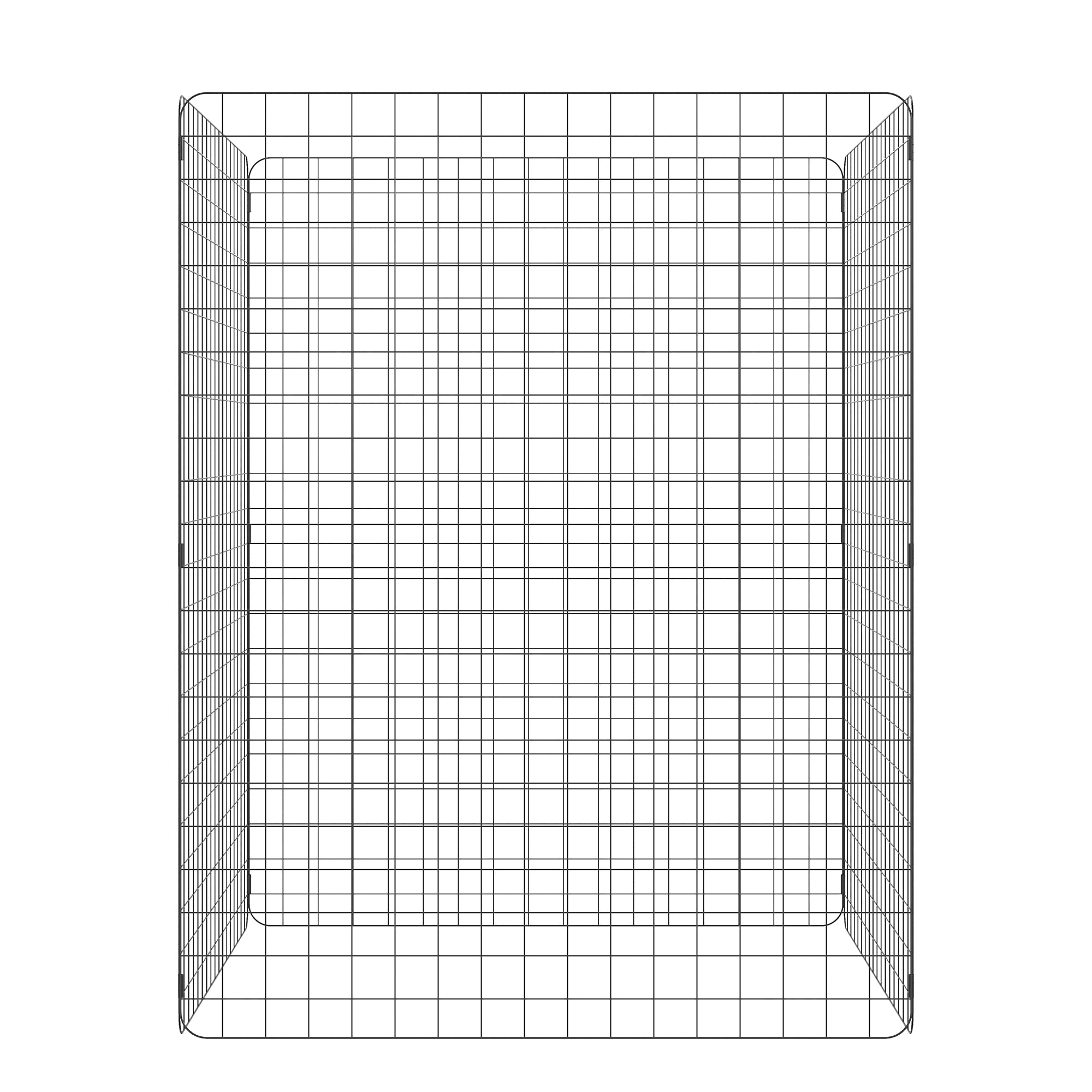 Heavy Duty Metal Wire Compost Bin, 4/6Piece 15 Cu Ft Outdoor Garden ...
