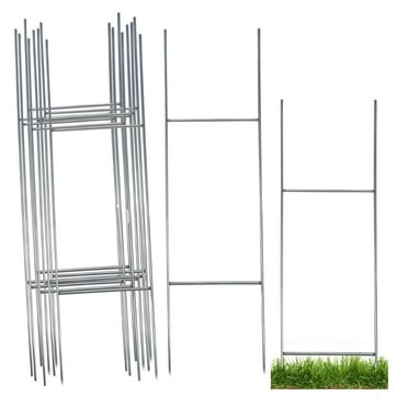 Heavy Duty Metal Wire Yard Stakes for Yard Sign, 10 x 30in H Frame, 10 Pack