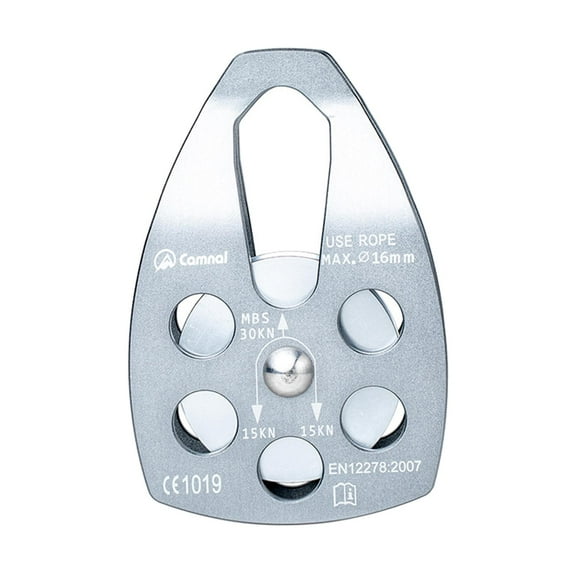 Heavy Duty Micro Pulley Rock Climbing Rope Slider Roller Guide Wheel Load 3000kg Bearing Safety Pulleys - Grey