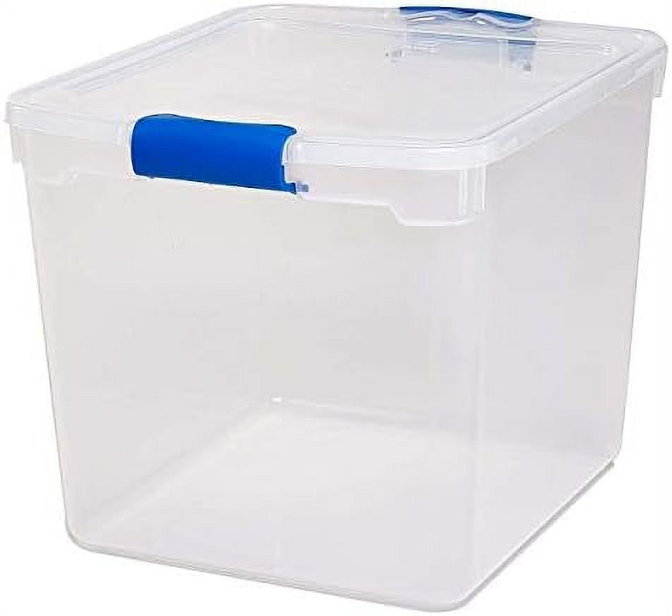 Heavy Duty Modular Clear Plastic Stackable Storage Tote Containers With Latching And Locking