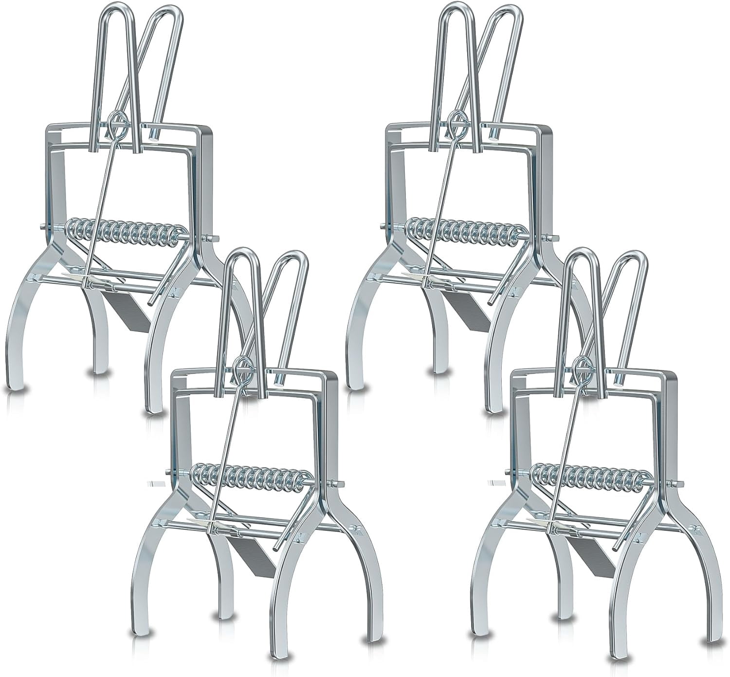 Heavy Duty Mole Traps for Lawns - Galvanized Steel Gopher Traps with Sensitive Trigger - Reusable & Weatherproof Vole Control for Garden and Farm