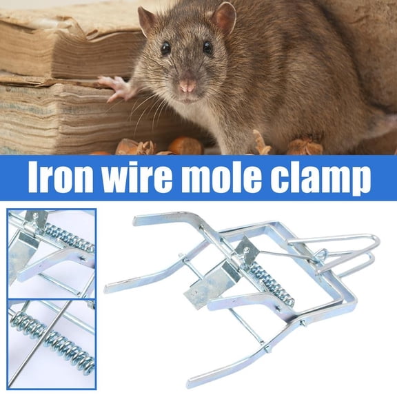 Heavy Duty Mole Traps for Lawns - Galvanized Steel Gopher Traps with Sensitive Trigger - Reusable & Weatherproof Vole Control for Garden and Farm