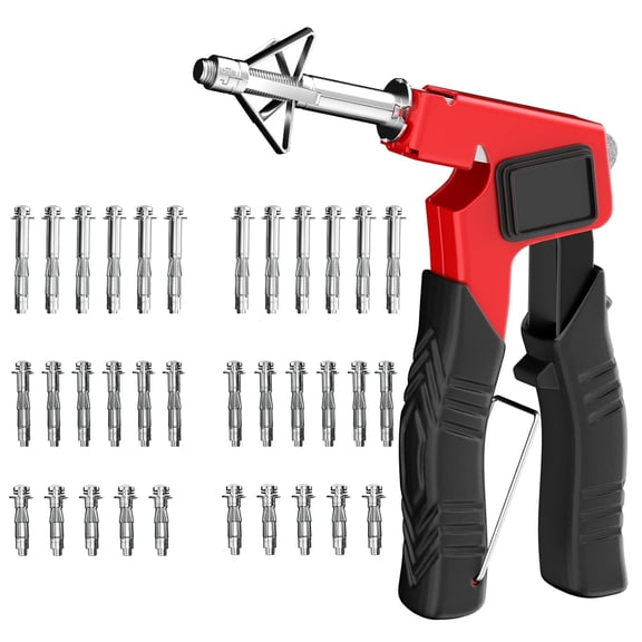 Heavy Duty Molly Bolts for Drywall - 3 Sizes (0.12"-1.28") Metal Hollow Wall Anchors & Screws Kit, Includes Setting Tool, Works on Drywall, Hollow Wall & Plaster (34 Pieces Total)