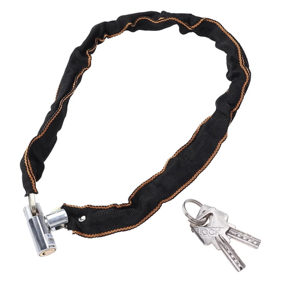 Toyandona Lightweight Lock Chain with Canvas Coating for Outdoor Bikes Black